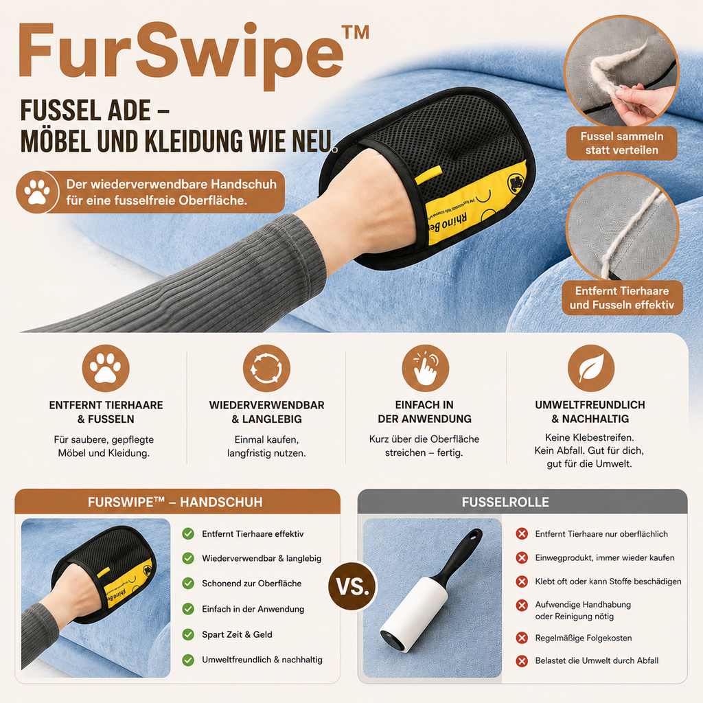 FurSwipe™ Fellhandschuh - Tierhaare entfernen ohne Aufwand