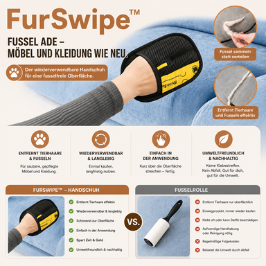 FurSwipe™ Fellhandschuh - Tierhaare entfernen ohne Aufwand